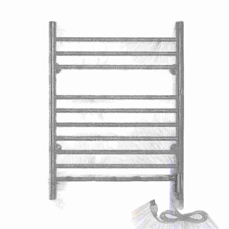 Infinity Towel Warmer, Brushed, Dual Connection, 10 Bars